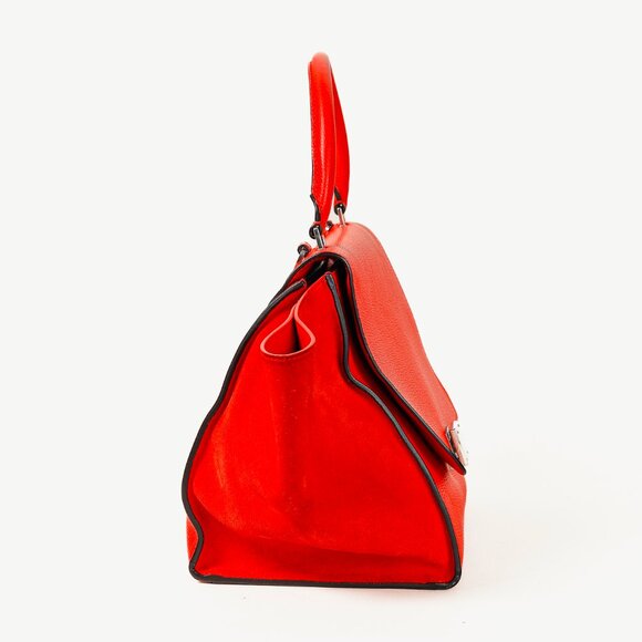 Celine Trapeze Medium in Orange Leather and Suede - Picture 3 of 14